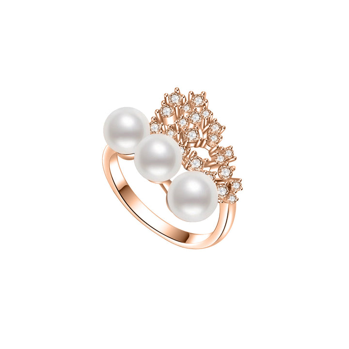 New Yorker Freshwater Pearl Ring WR00128 | Wedding Series - PEARLY LUSTRE