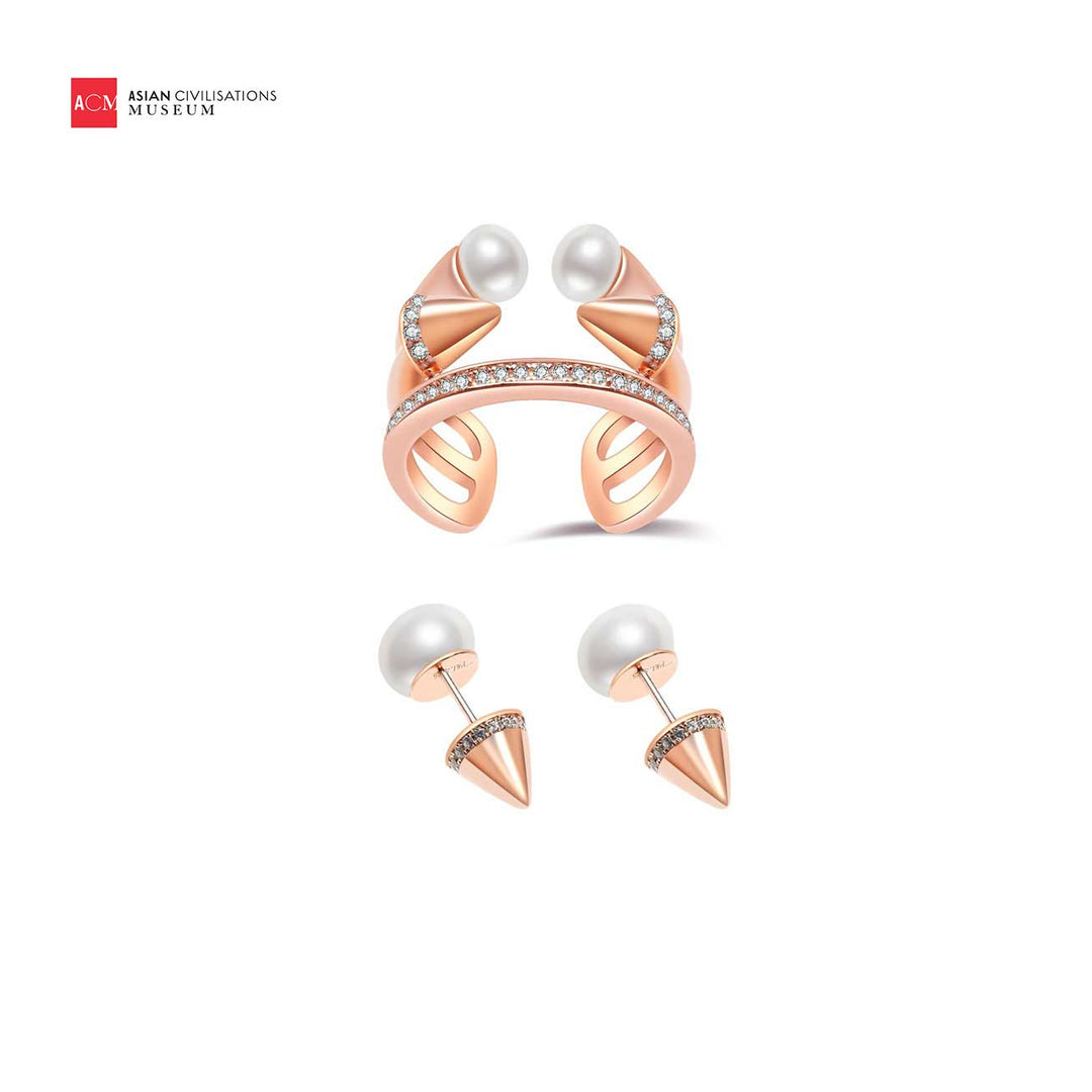 Asian Civilisations Museum Freshwater Pearl Set WS00021 | New Yorker Collection - PEARLY LUSTRE